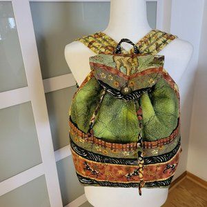 Mallory Safari 2002 Green And Brown Backpack